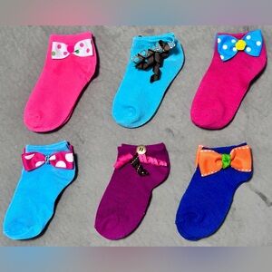 Colorful Kids Socks Set with Bows
